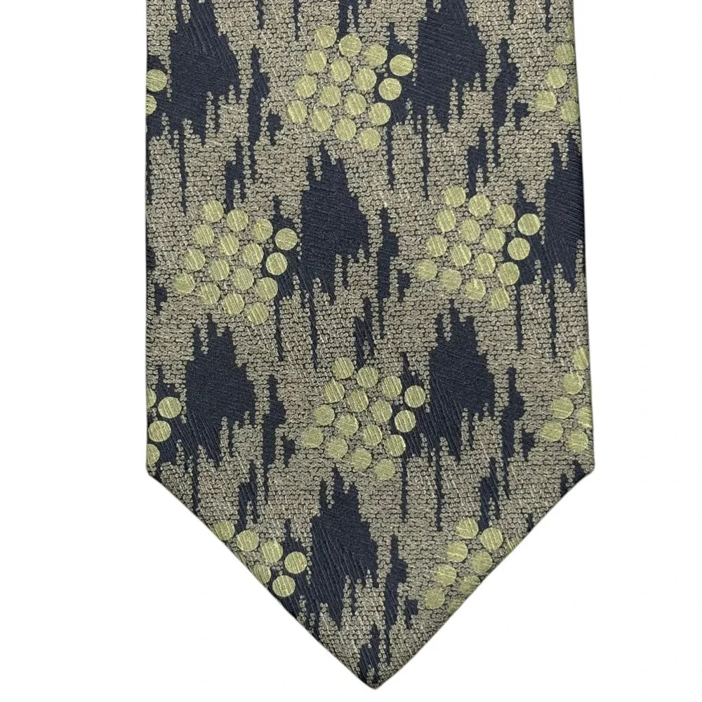 Giorgio Armani Cravatte Silk Necktie Mens 57.5x3.5 Blue Abstract Tie Italy‎